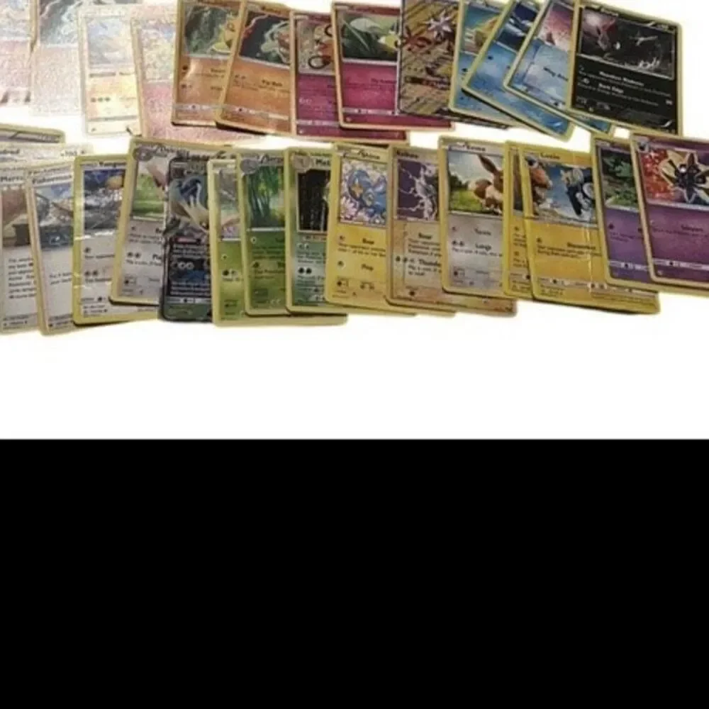 36 Pokemon Cards Random Multicolor No Duplicates Standard Size w/ wobbly toys